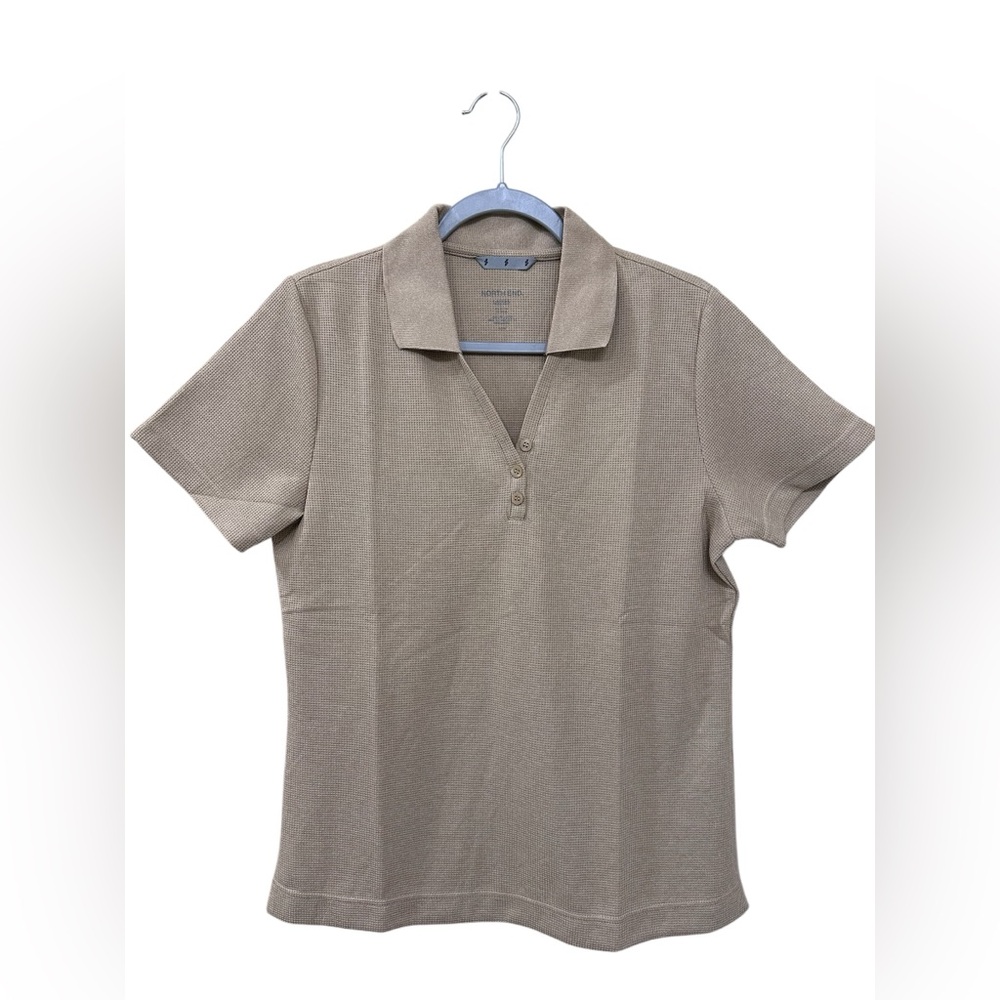 Elegant Tan Button Down Shirt North End..